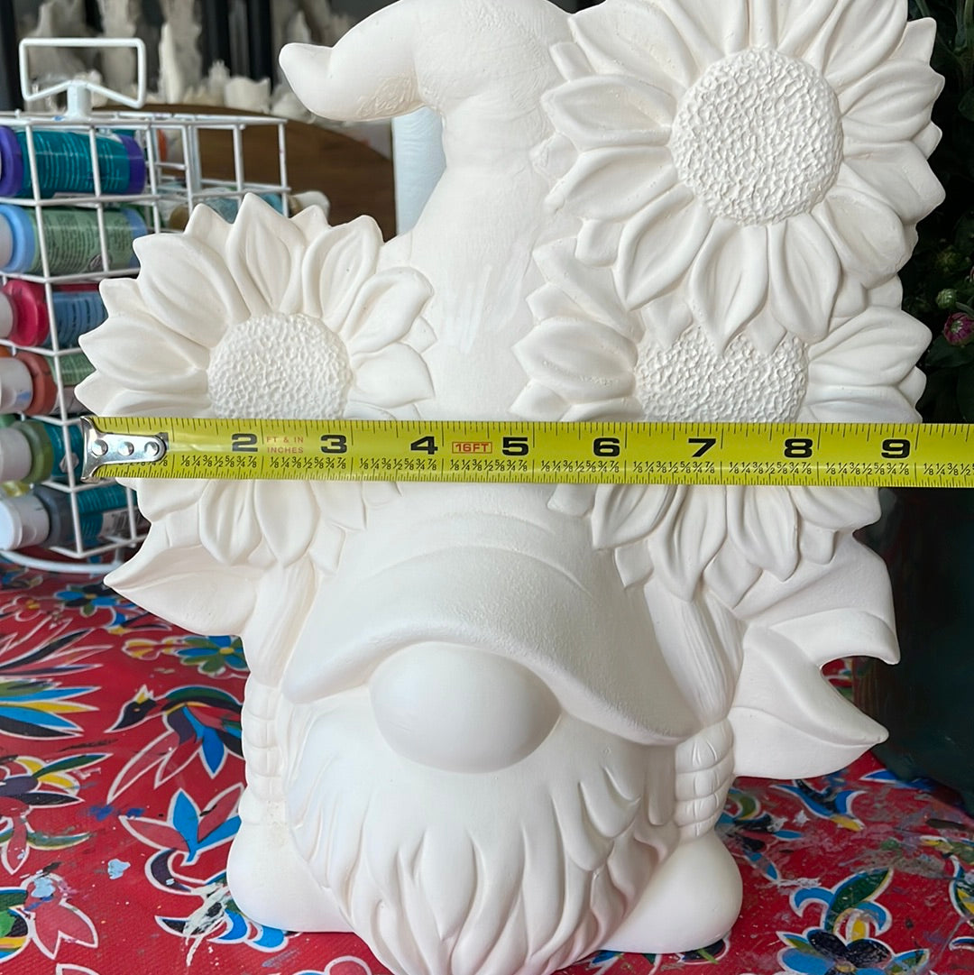 Big Gnome with Sunflowers