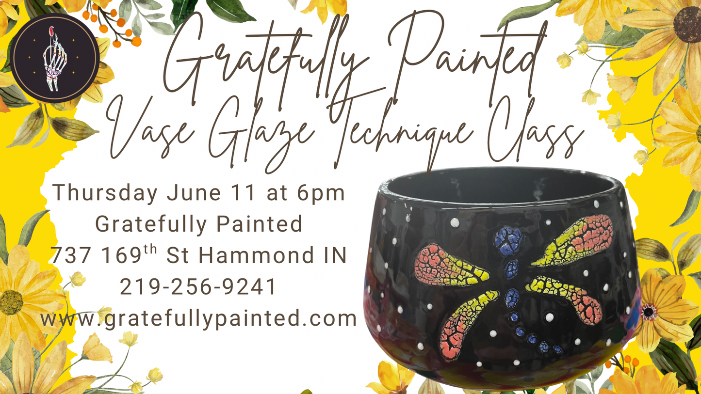 Vase Glaze Technique Class