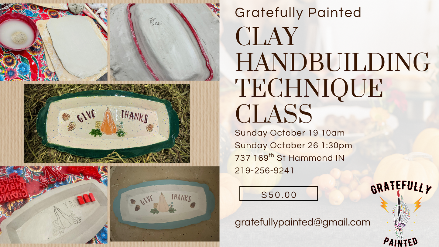 Oct 19 Clay Hand building Technique Class