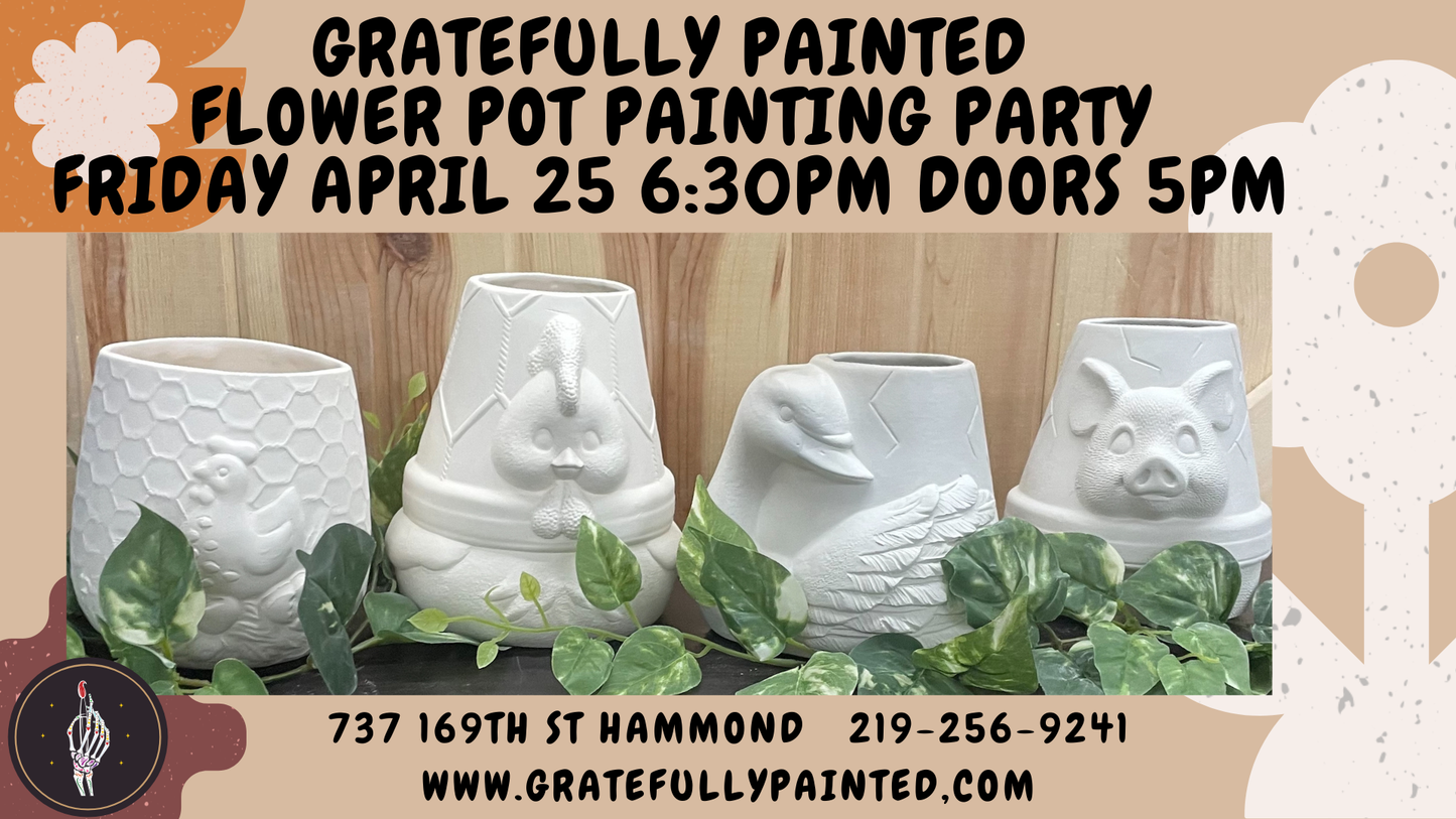 Flower Pot Painting Party