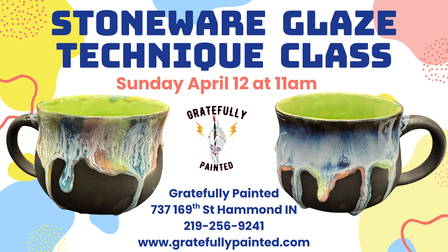 Stoneware Mug Glaze Technique Class