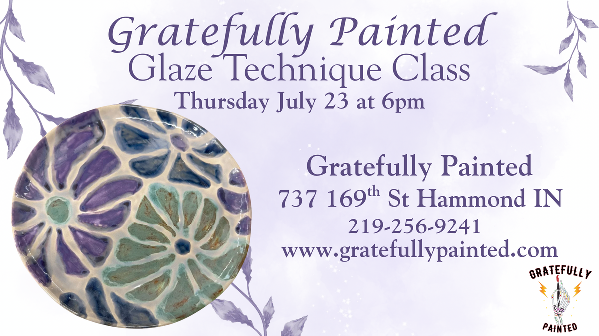 Flower Plate Glaze Technique Class