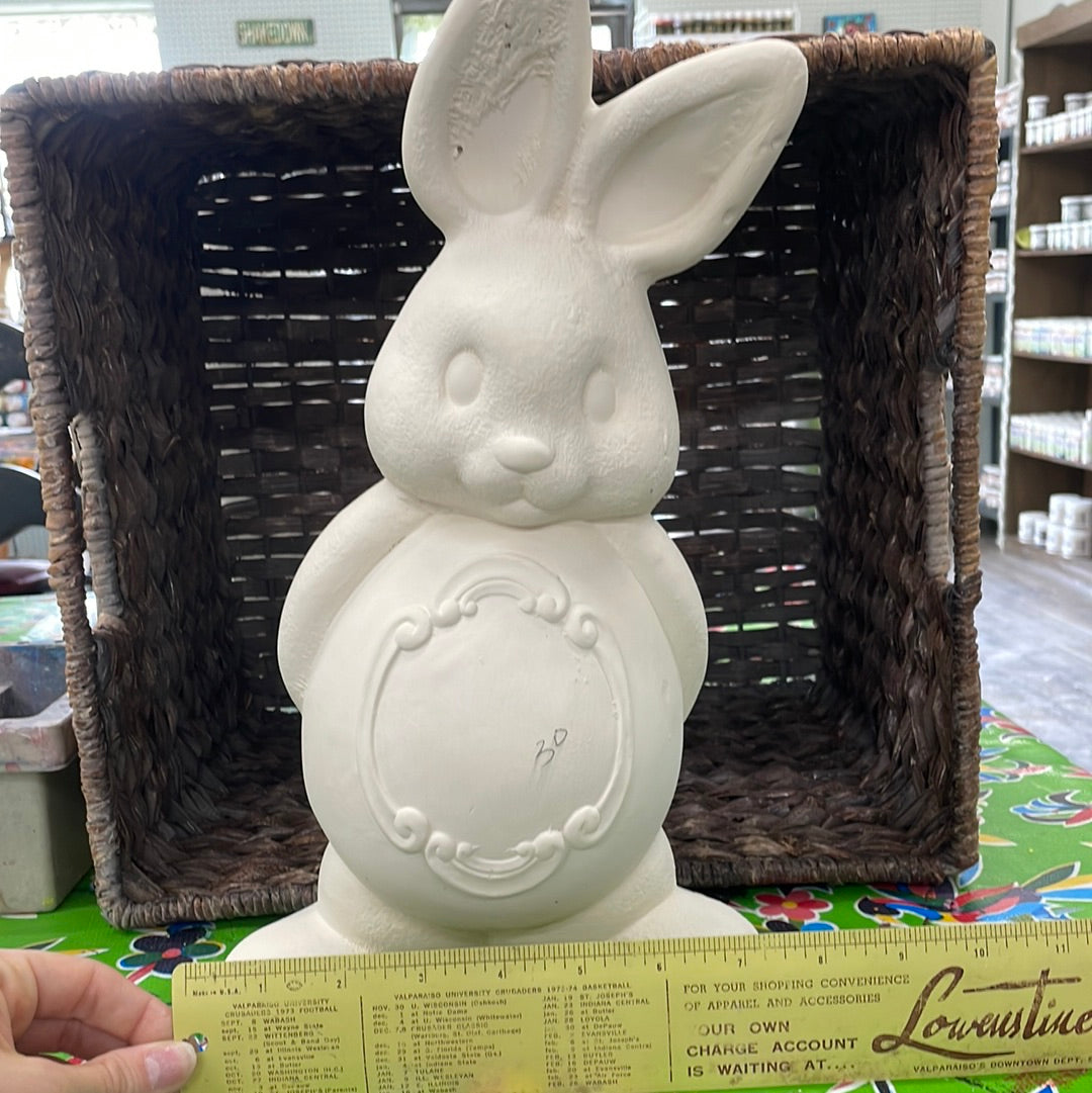 Medium vintage bunny with a decorative belly