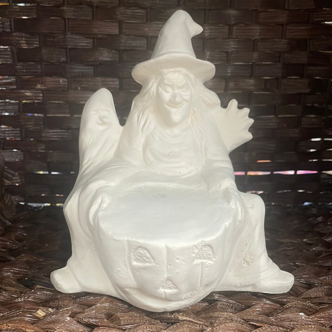 Sitting Witch with Cauldron