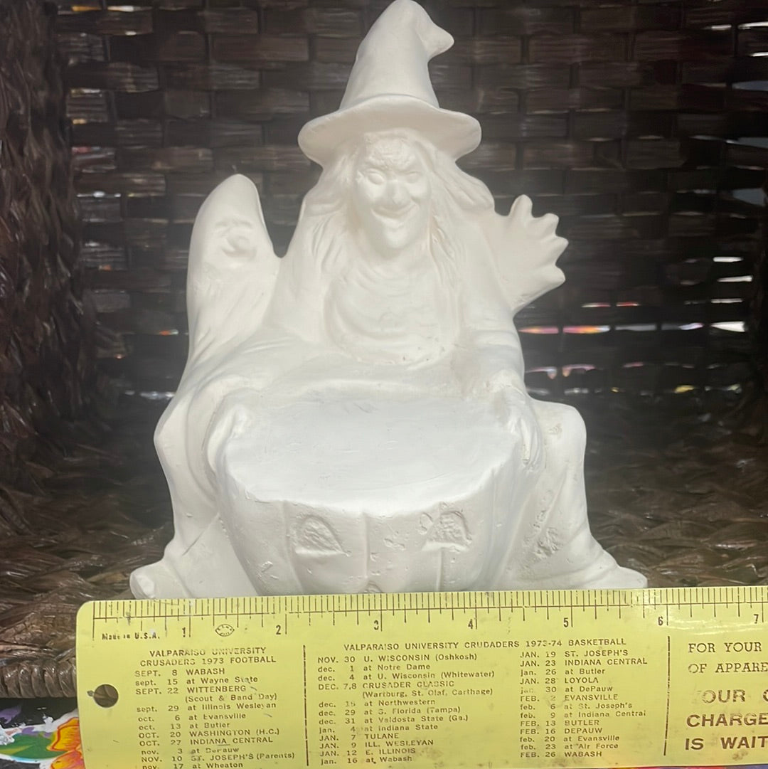 Sitting Witch with Cauldron