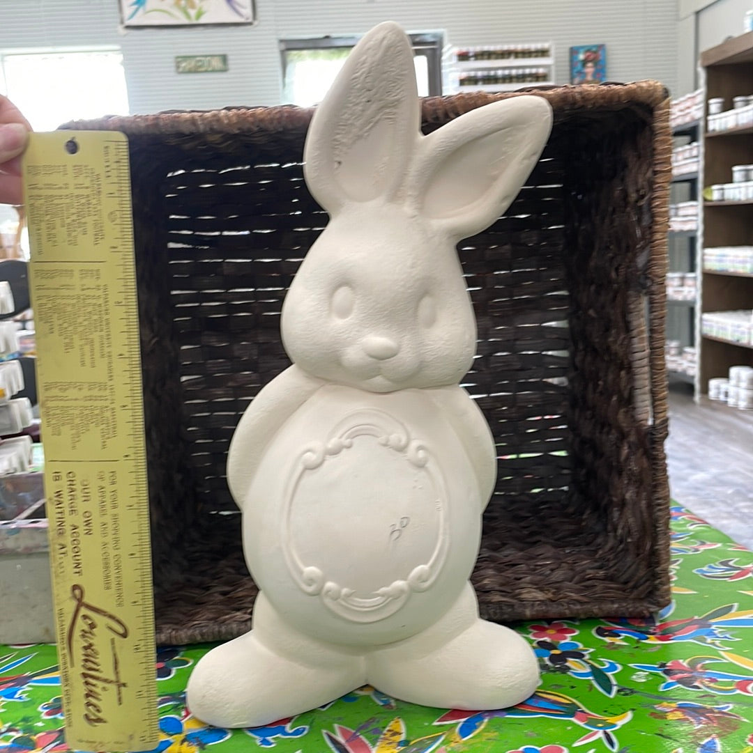 Medium vintage bunny with a decorative belly