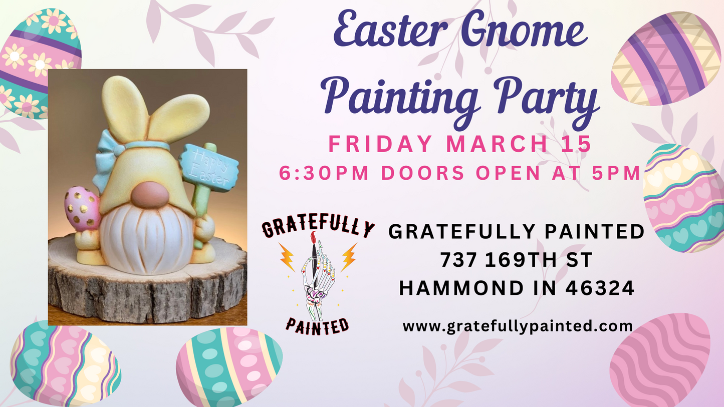 Easter Gnome Painting Party