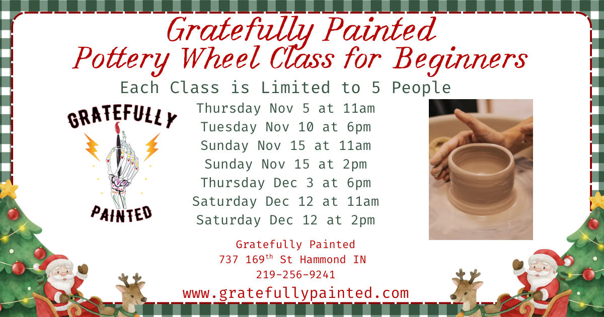 Dec 12 11am Pottery Wheel Class for Beginners
