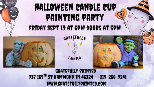 Halloween Candle Cup Painting Party