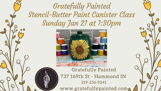 Butter Paint-Stencil Canister Class