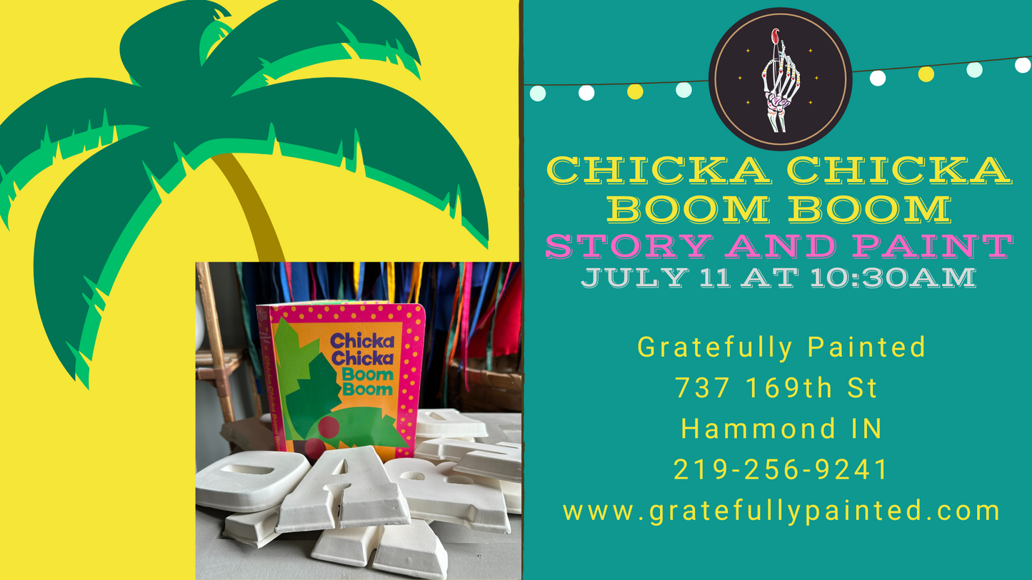 Chicka Chicka Boom Boom Story and Paint