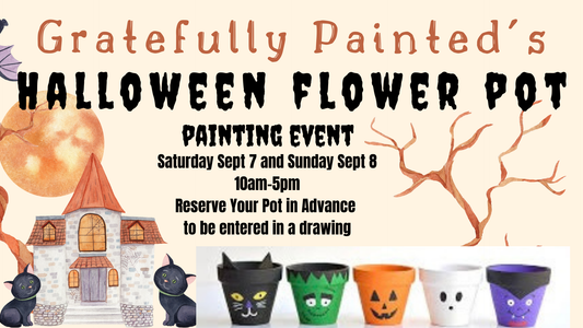 Saturday Halloween Flowerpot Painting