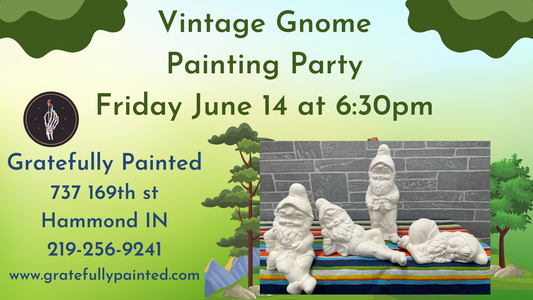 Vintage Gnome Painting Party