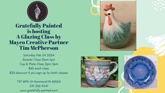 Rooster-Mug & Plate Technique Classes with Mayco Creative Partner Tim McPherson