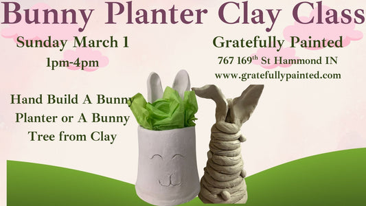 Bunny Planter or Bunny Tree Clay Technique Class
